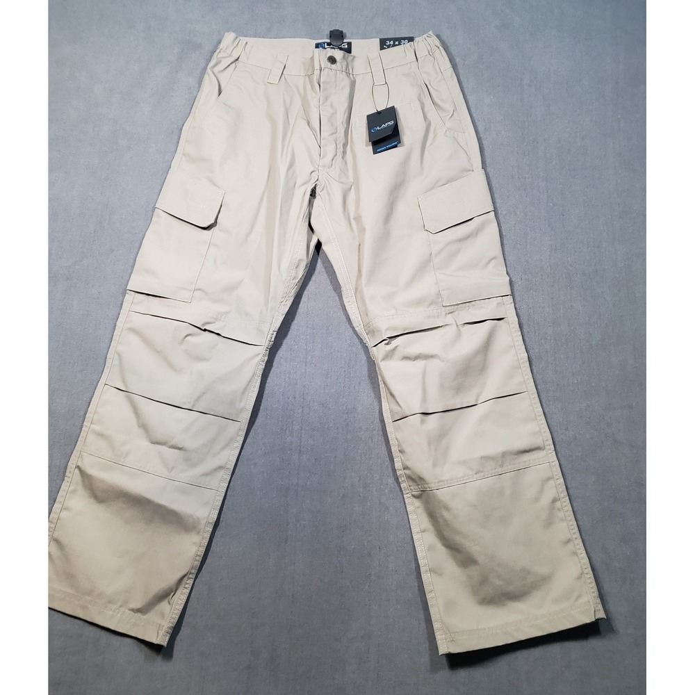 LA Police Gear Urban Ops Tactical Cargo Pants Mens 34x30 Khaki Ripstop